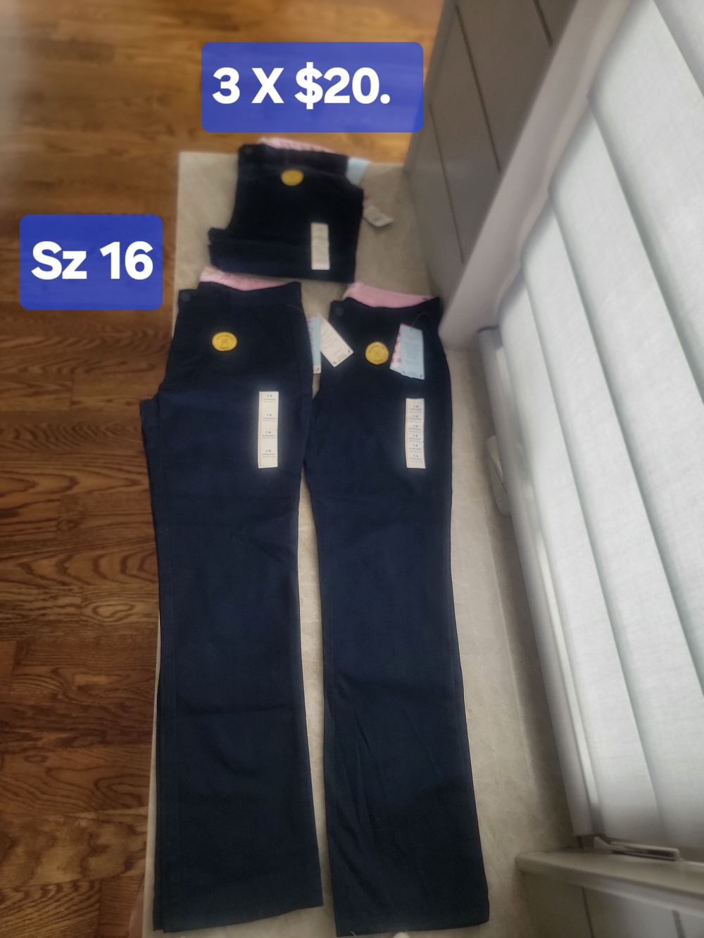 BUNDLE OF 3 CAT & JACK
 Girls Uniform School Blue Navy Pants. Size 16 ($45)